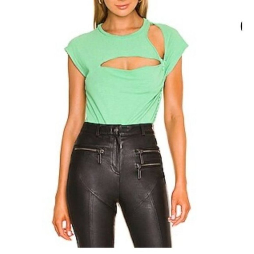 Noam Slash Bodysuit in Mint Pop